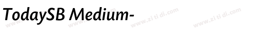 TodaySB Medium字体转换